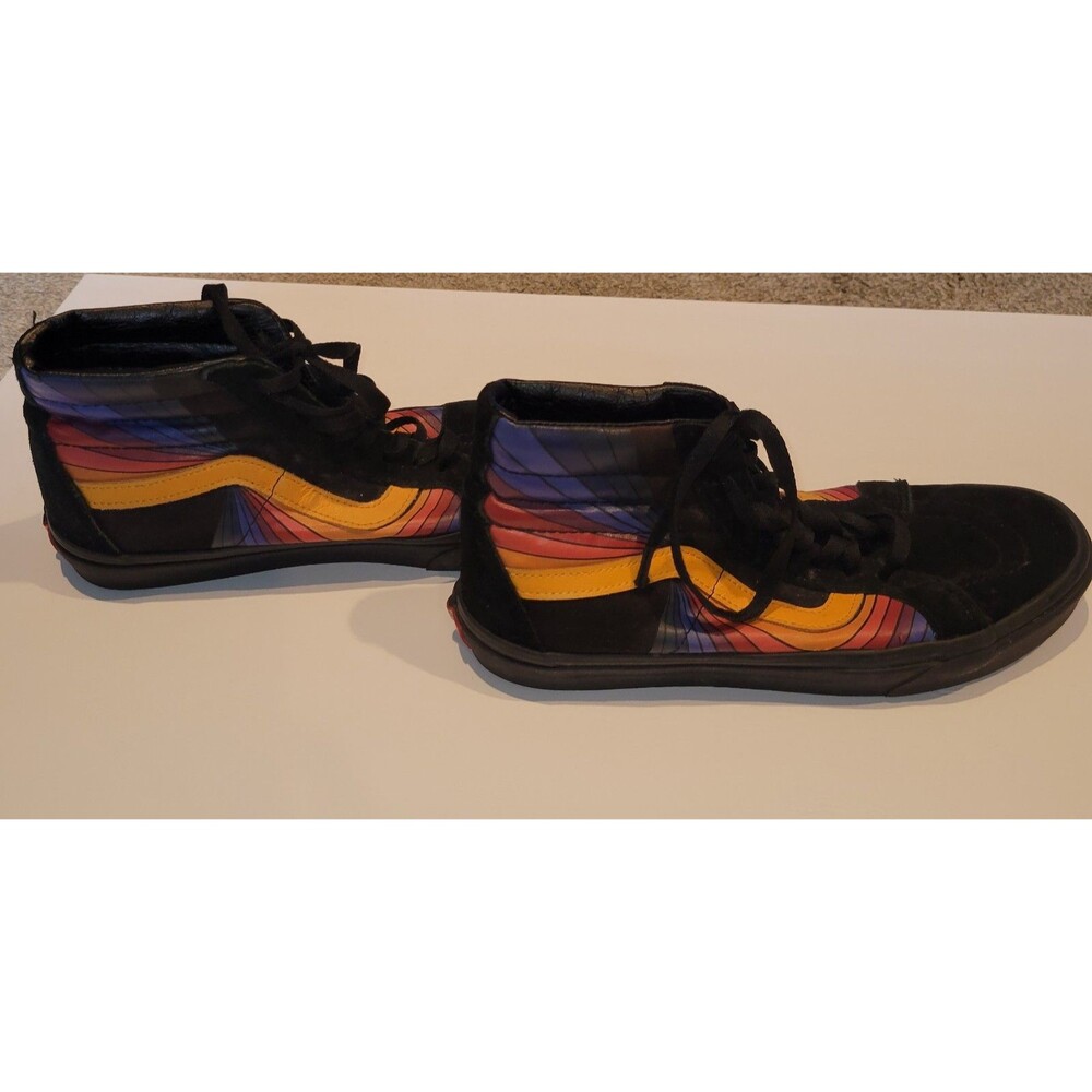 Vans Sk8-Hi Reissue Refract 721356 Black Rainbow Psychedelic High Top Sneakers
